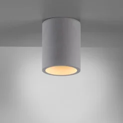 Paul Neuhaus Loftlamper>Eton loftlampe, grå, beton, Ø 11 cm, GU10