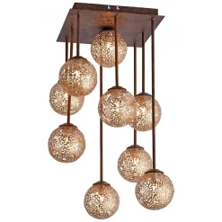 Paul Neuhaus Greta loftlampe, 55 cm, 9 lyskilder, metal, G9