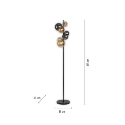 Paul Neuhaus gulvlampe Popsicle, glas, 155 cm høj, G9