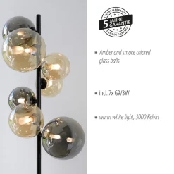 Paul Neuhaus gulvlampe Popsicle, glas, 155 cm høj, G9