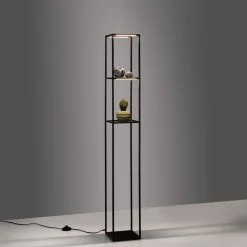 Paul Neuhaus Gulvlamper|Gulvlamper>LED-gulvlampe Contura, sort, metal, 140 cm