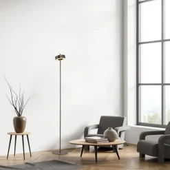 Paul Neuhaus LED-gulvlampe Q-Rotate mørkebrun 140 cm^Q-Smart-Home Hot