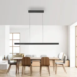 LED-hængelampe Adriana Square, grå, op/ned^Paul Neuhaus Hot