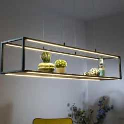 Paul Neuhaus Pendellamper>LED-hængelampe Contura, sort, 105 cm