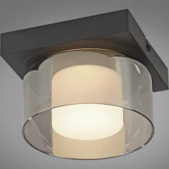 Paul Neuhaus LED-loftlampe Rika, Ø 15 cm, glas, dæmpbar
