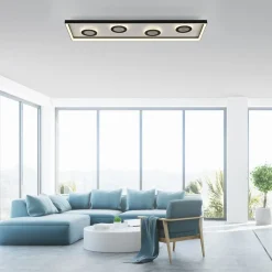 Paul Neuhaus LED-loftlampe Dune, 100 cm, sort, CCT, dæmpbar.