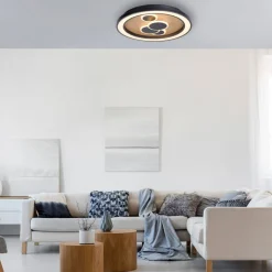 LED-loftlampe Eliza, olieret eg, Ø 60 cm^Paul Neuhaus Sale