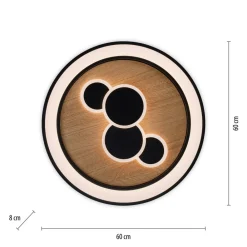 LED-loftlampe Eliza, olieret eg, Ø 60 cm^Paul Neuhaus Sale