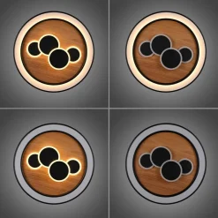 LED-loftlampe Eliza, olieret eg, Ø 60 cm^Paul Neuhaus Sale