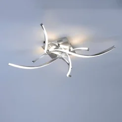 Paul Neuhaus Loftlamper>LED-loftlampe Polina, 4 lyskilder, sølv, dæmpbar