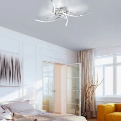 Paul Neuhaus Loftlamper>LED-loftlampe Polina, 4 lyskilder, sølv, dæmpbar