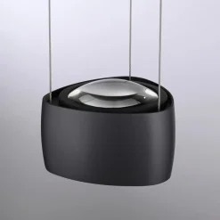 Paul Neuhaus LED-pendellampe Q-Stretto, sort, Ø 14,5 cm