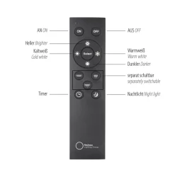 Paul Neuhaus LED-pendellampe Q-Stretto, sort, Ø 14,5 cm