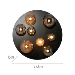 Loftlampe Popsicle, glas, Ø 48 cm, G9^Paul Neuhaus Outlet