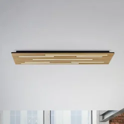 Q-Smart-Home Paul Neuhaus Loftlampe Q-Acoustic træ 115 x 31 cm