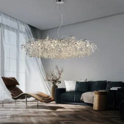 lysekrone Ricicle, krom, længde 150 cm^Paul Neuhaus Sale