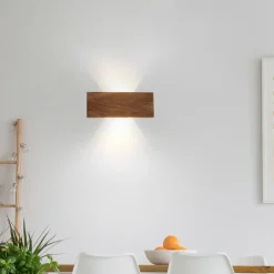 Palma LED-væglampe i træ 32 cm^Paul Neuhaus Sale