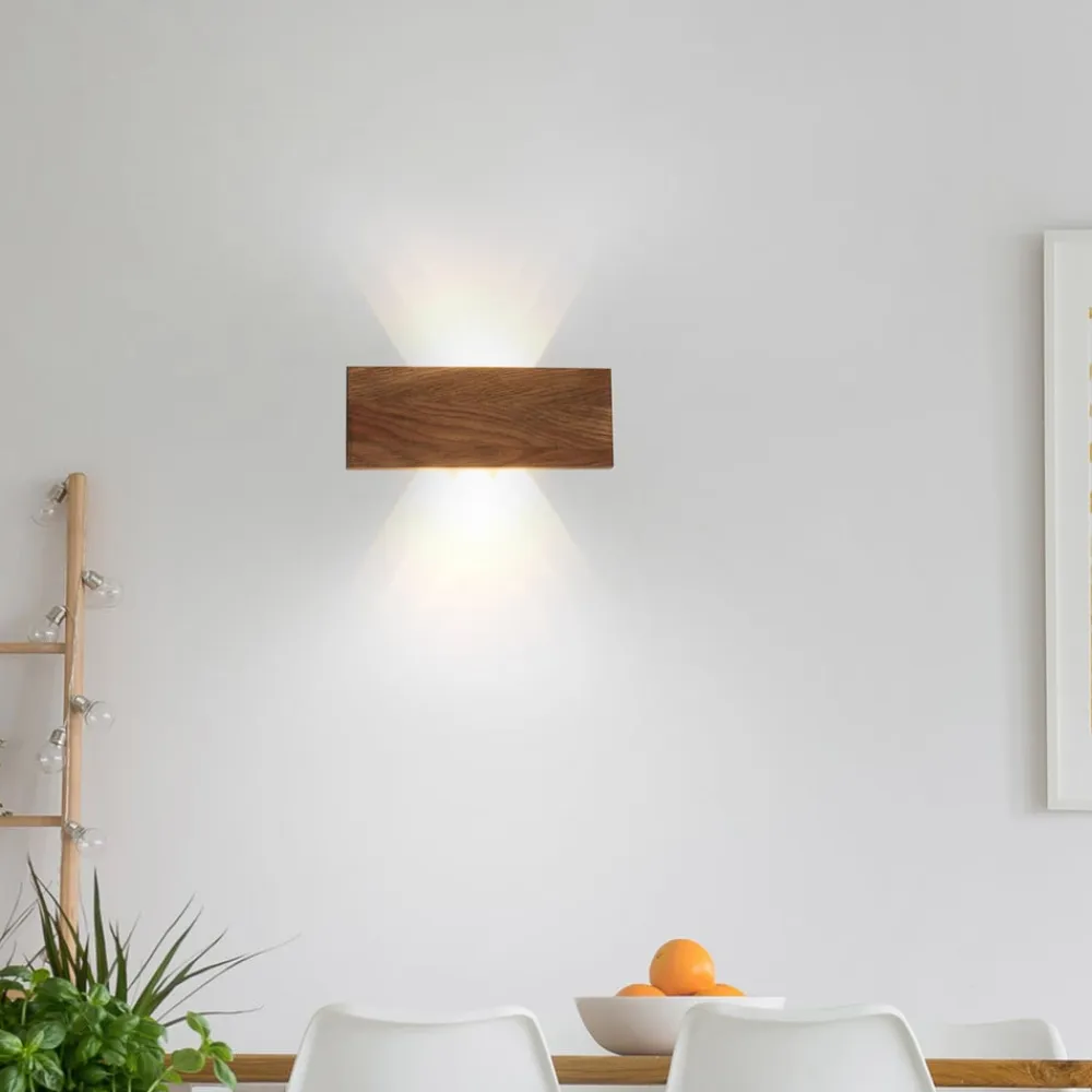 Palma LED-væglampe i træ 32 cm^Paul Neuhaus Sale