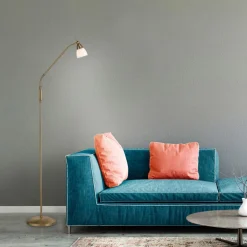 Pino gulvlampe, antik messing, 163 cm, dæmpbar^Paul Neuhaus Online