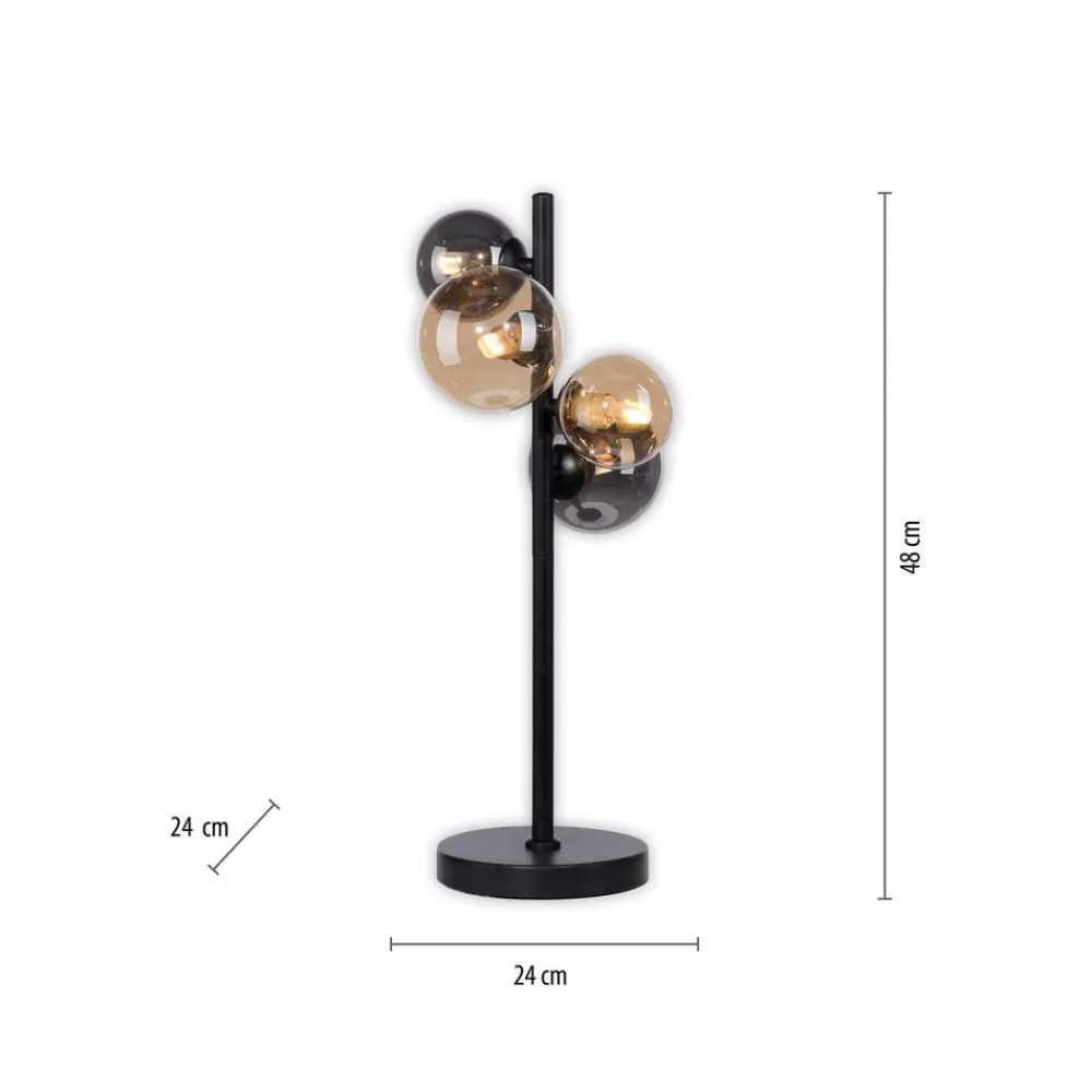 Paul Neuhaus Popsicle bordlampe, glas, 48 cm høj, G9