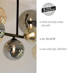 Popsicle loftlampe, glas, 85 cm lang, G9^Paul Neuhaus Discount