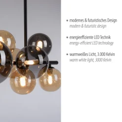 Popsicle loftlampe, glas, 85 cm lang, G9^Paul Neuhaus Discount