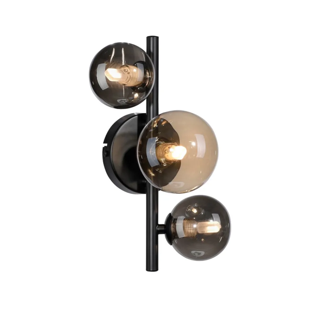 Paul Neuhaus Gang|Væglamper>Popsicle væglampe, sort, glas, 29 cm, G9