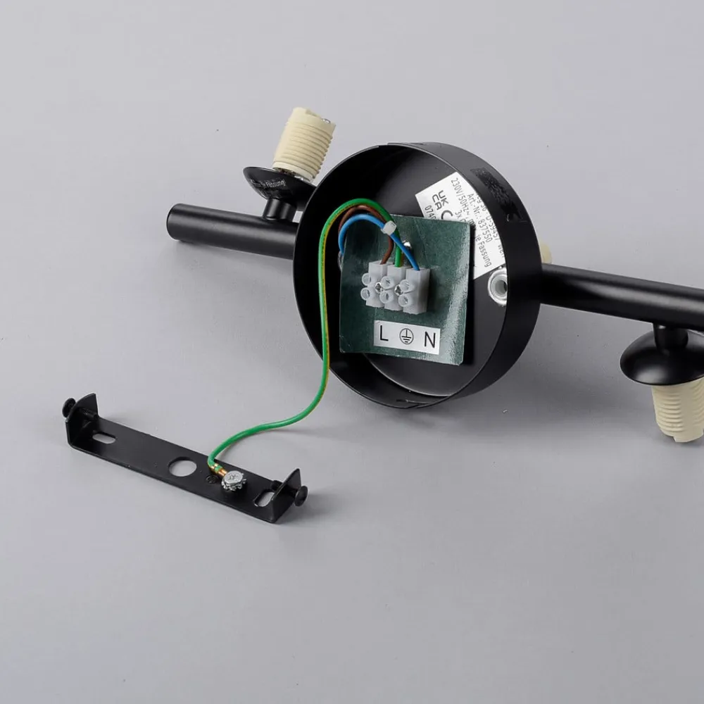 Paul Neuhaus Gang|Væglamper>Popsicle væglampe, sort, glas, 29 cm, G9