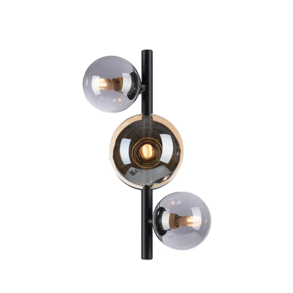 Paul Neuhaus Gang|Væglamper>Popsicle væglampe, sort, glas, 29 cm, G9