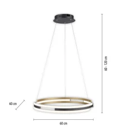 Q-Smart-Home Paul Neuhaus Q-Beluga LED-hængelampe, messing