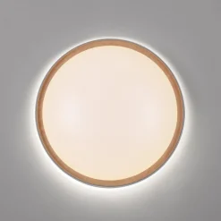 Paul Neuhaus Q-EMILIA LED-loftslampe, grå/træ^Q-Smart-Home Online