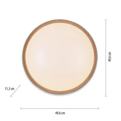 Paul Neuhaus Q-EMILIA LED-loftslampe, grå/træ^Q-Smart-Home Online