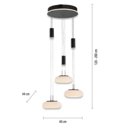 Paul Neuhaus Q-ETIENNE hængelampe rondel, sort^Q-Smart-Home New