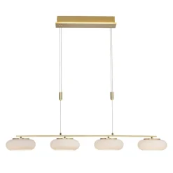 Q-Smart-Home Paul Neuhaus Q-ETIENNE LED-hængelampe 4 lk messing