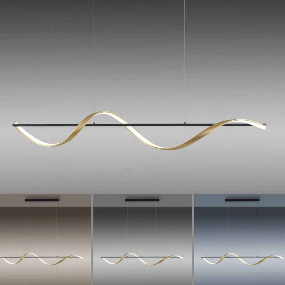 Q-Smart-Home Pendellamper|Pendellamper>Paul Neuhaus Q-Swing hængelampe, antracit/messing