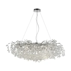 Paul Neuhaus Ricicle-lysekrone, krom, længde 120 cm