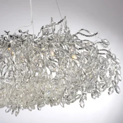 Paul Neuhaus Ricicle-lysekrone, krom, længde 120 cm