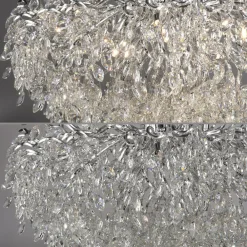 Paul Neuhaus Ricicle-lysekrone, krom, længde 120 cm