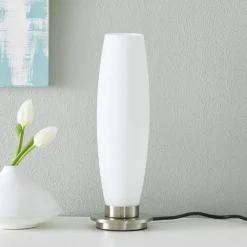 Paul Neuhaus Tyra bordlampe, glas, Ø 10 cm, dæmpbar, G9