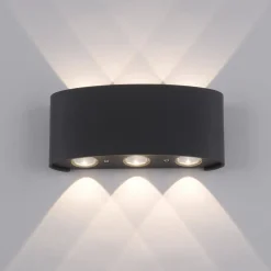 udendørs LED-væglampe Carlo, 17 cm, sort^Paul Neuhaus Clearance