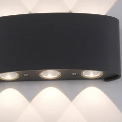 udendørs LED-væglampe Carlo, 17 cm, sort^Paul Neuhaus Clearance