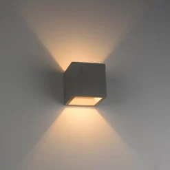 Paul Neuhaus væglampe Eton, beton, 12 cm x 12 cm, op/ned