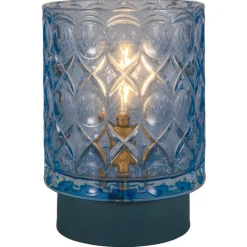 Pauleen Chic Glamour E14-LED-batteri, metal, blå