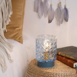 Pauleen Chic Glamour E14-LED-batteri, metal, blå