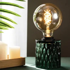 Crystal Magic bordlampe af grønt glas^Pauleen Best