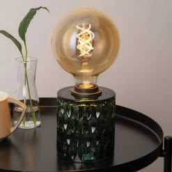 Crystal Magic bordlampe af grønt glas^Pauleen Best