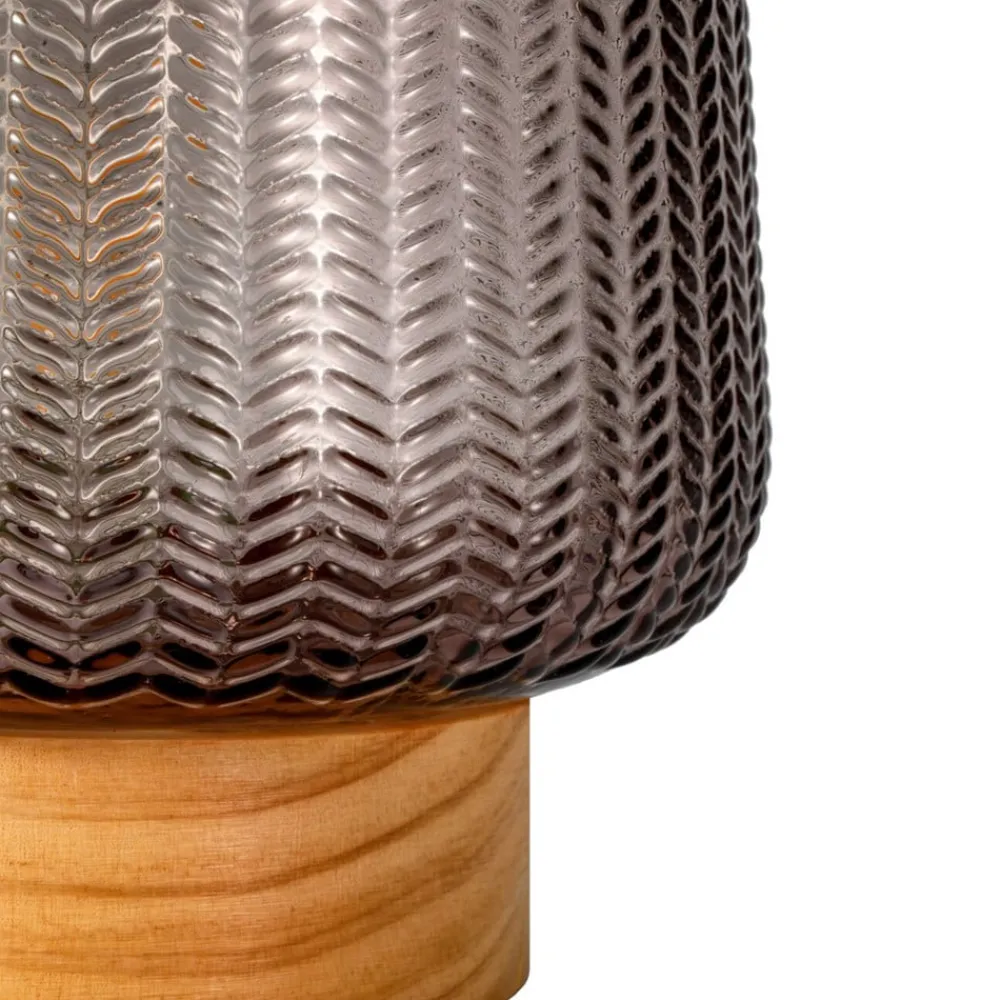 Pauleen Dekorationsbelysning>Fancy Glamour E27-LED-batteri, træ, taupe