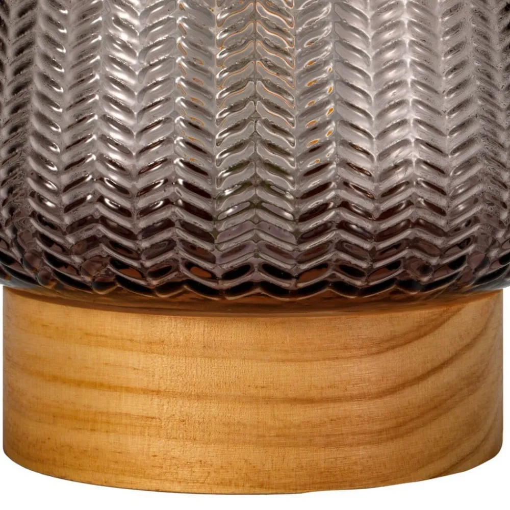 Pauleen Dekorationsbelysning>Fancy Glamour E27-LED-batteri, træ, taupe