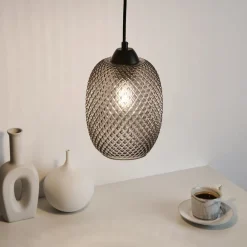 Gleaming Glamour hængelampe af røgfarvet glas^Pauleen Hot