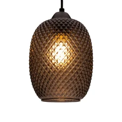 Gleaming Glamour hængelampe af røgfarvet glas^Pauleen Hot